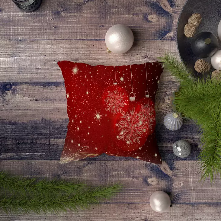 Prydnadskudde Aberto Design NYXMAS037 Flerfärgad Bomull Polyester 43x43 cm - Kuddar och täcken - 8683743248780 - 1