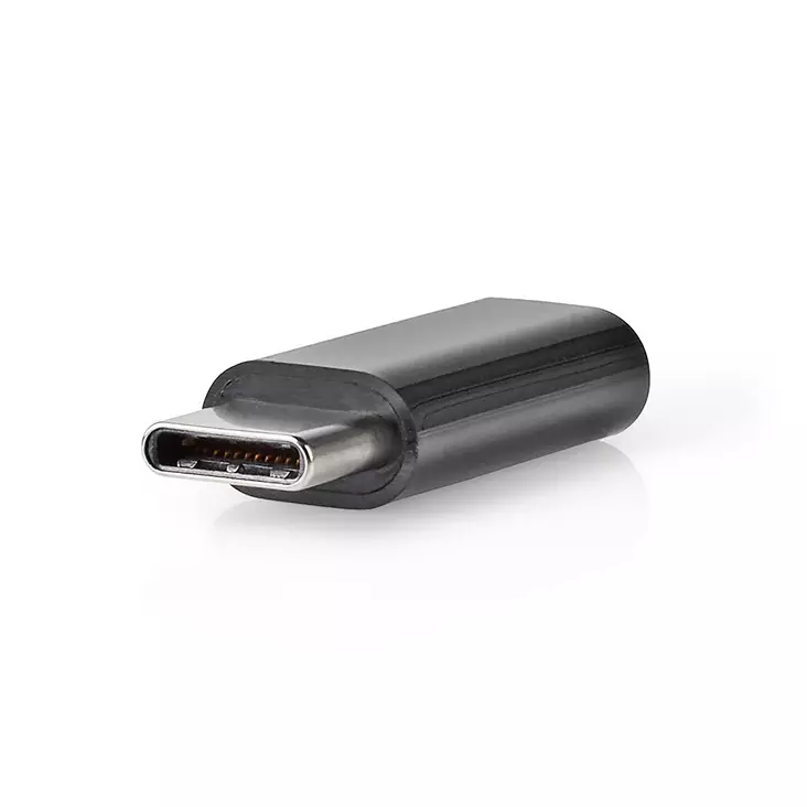 USB-C Adapter | USB 2.0 | USB-C Hane | USB Micro-B Hona | 480 Mbps | Rund | Guldplaterad | Antracit | Låda - Dator och nätverk - 5412810336050 - 1