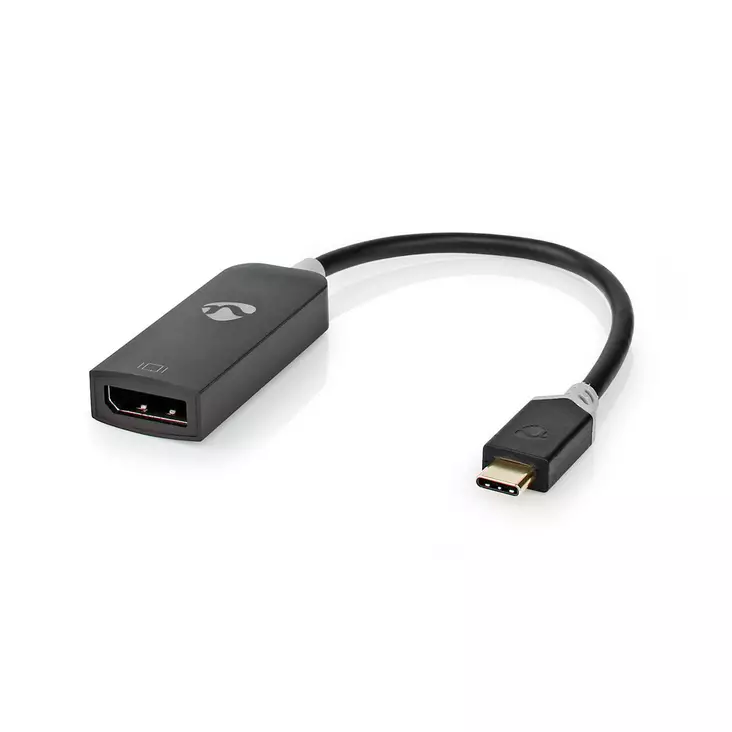 USB-C Adapter | USB 3.2 Gen 1 | USB-C Hane | DisplayPort Hona | 8K@30Hz | 0.20 m | Rund | Guldplaterad | PVC | Antracit | Kartong med fönster - Dator och nätverk - 5412810331420 - 1