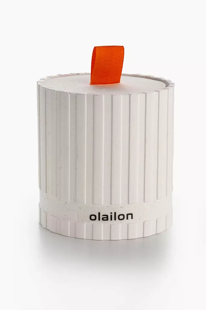 Doftljus Aberto Design Sutun Vit Betong Bärnsten 8x8,5 cm - Ljus och lyktor - 8684282969280 - 1