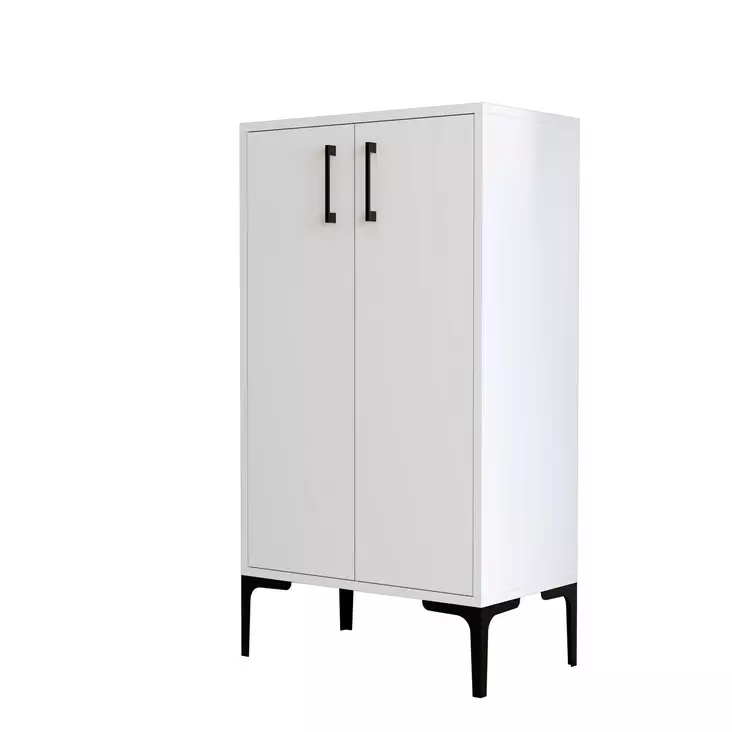 Skoskåp Hanah Home Prag Vit Spånskiva 60x111x35 cm - Skoskåp - 8683342460880 - 1