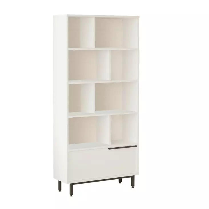 Bokhylla Hanah Home On4W Vit Spånskiva 83,9x175,6x29,5 cm - Bokhyllor - 8684282369110 - 1