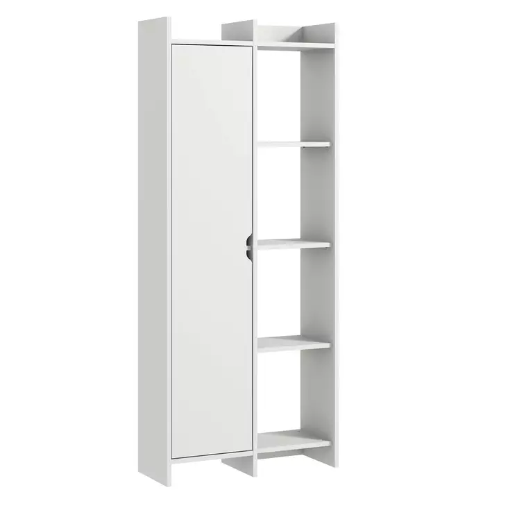 Bokhylla Hanah Home White Vit Spånskiva 70x180x30 cm - Bokhyllor - 8684283339020 - 1