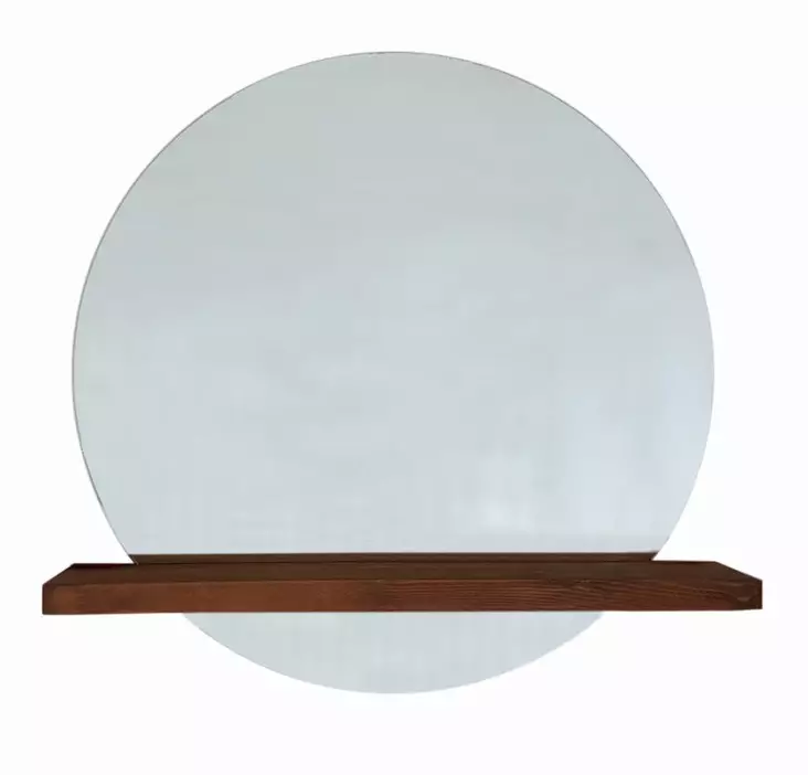 Spegel Hanah Home Sunset Valnöt Massiv Furu 70x70x0,4 cm - Speglar - 8681875708530 - 1