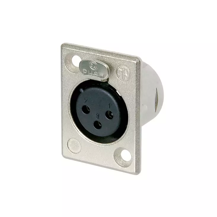 XLR Chassihylsdon 3 N/A P Lödanslutning Förnicklad - Nedis produkter - 2050000244520 - 15