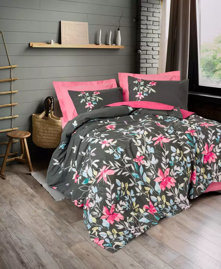 Påslakanset Enkel L'essentiel Merlin Rosa Bomull 160x220 cm 180x240 cm 50x70 cm - Lakan och örngott - 8684283402960 - 1