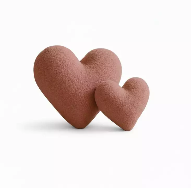 Prydnadskudde Aberto Design Teddy Kalp Small Rosa Polyester 38x33x9 cm - Prydnadskuddar - 8684283850150 - 1