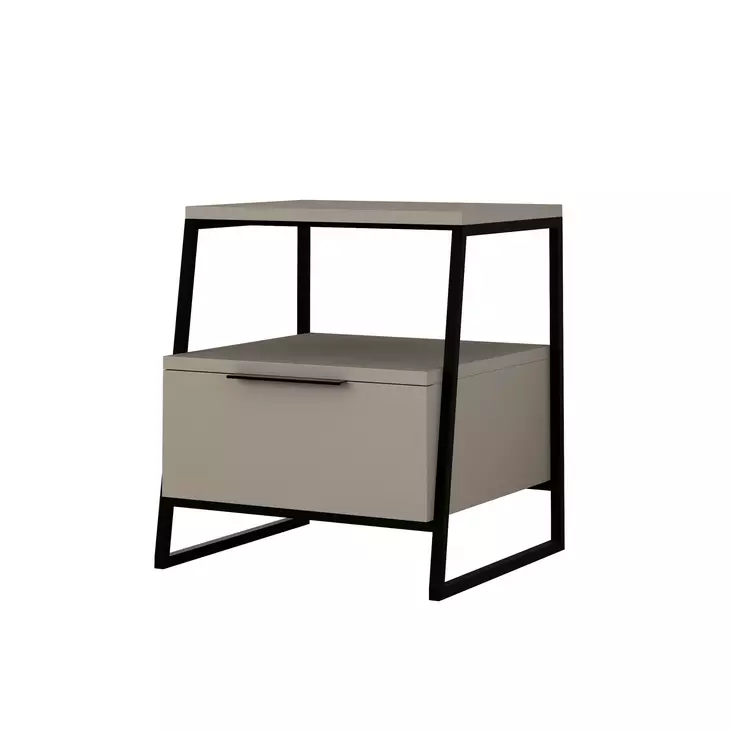 Sängbord Hanah Home Pal Ljus Mocca Spånskiva 45x50x40 cm - Nattduksbord - 8681875520910 - 1