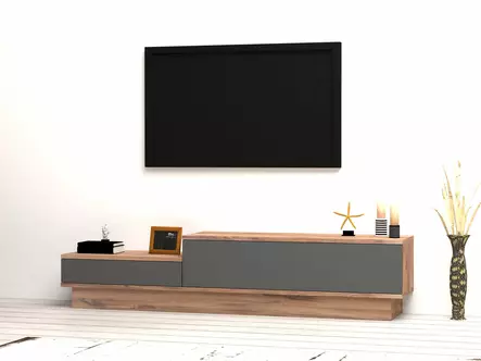 TV-bänk Hanah Home As?r Furu Antracit Spånskiva 160x35x35 cm - TV-bänkar - 8682870286481 - 1
