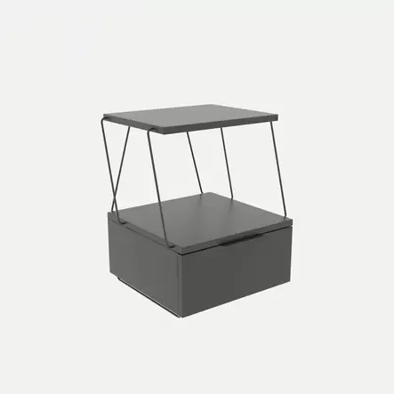 Sängbord Hanah Home Tekoba Antracit Spånskiva 42x52x41 cm - Nattduksbord - 8682870763951 - 2