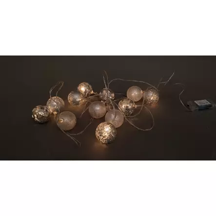 Xmas balls led 12x50mm silver - Ljussmycken och ljusfigurer - 8719202197921 - 1