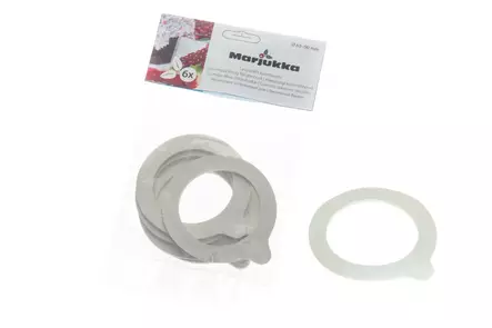 Kumitiiviste lasipurkkiin valkoinen 6kpl - Matfrysning och konservering - 6410412427021 - 1