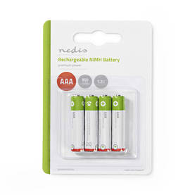 Laddningsbara Ni-MH-batteri AAA | 1.2 V DC | 950 mAh | Förladdad | 4-Pack - Batterier för uppladdning - 5412810267071 - 2