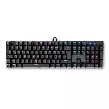 Trådat Gaming Tagentbord | USB Type-A | Mekaniska Nycklar | LED | Tyska | DE Layout | USB ström | Strömkabel längd: 1.50 m | Spel - Spelprodukter - 5412810415601 - 1