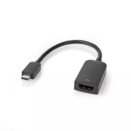 USB-C Adapter | USB 3.2 Gen 1 | USB-C Hane | HDMI Utgång | 4K@60Hz | 0.20 m | Rund | Nickelplaterad | PVC | Svart | Låda - Dator och nätverk - 5412810331321 - 1