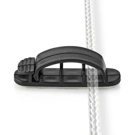 Kabelhantering | Kabelklämma | Låst | 3 st. | Antal platser: 3 Skivor | Maximal kabeltjocklek: 7.5 mm | Polypropylene | Svart - Nedis produkter - 5412810335121 - 11