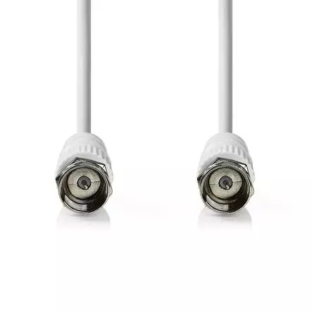 Satellite & Antenn kabel | F Hane | F Hane | Nickelplaterad | 75 Ohm | Dubbelskärmad | 20.0 m | Rund | PVC | Vit | Label - Antennkablar - 5412810426201 - 10
