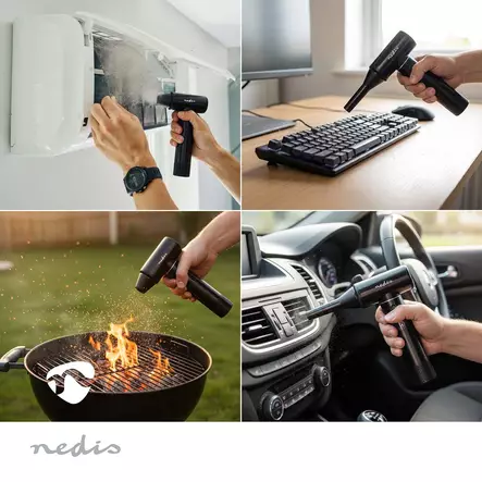 Sladdlös turboluftblås | 200 W | 130000 rpm | Bil / Datorer & tangentbord / Hem / Hobby & Leksaker / Utomhus | Blåsande kraft: 180 g | 3 hastighetsinställning - Handverktyg - 5412810475711 - 5