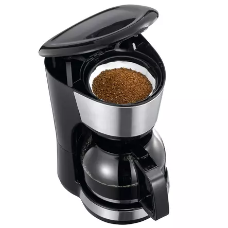 Kaffebryggare | 1,25 l | 1000 W | 10 koppar | Varmhållningsfunktion | Automatisk avstängning | Svart / rostfritt stål - Kaffebryggare och vattenkokare - 8711902080091 - 1