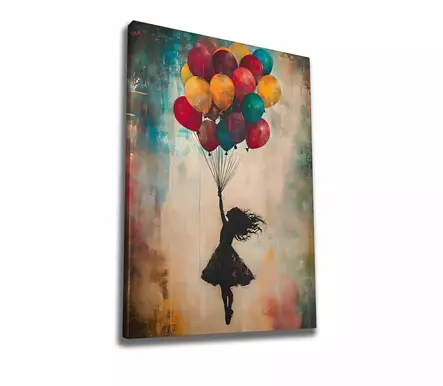 Dekorativ tygmålning, flerfärgad, 50 x 70 cm, hållbar, elegant - Tavlor och ramar - 8684283774531 - 1