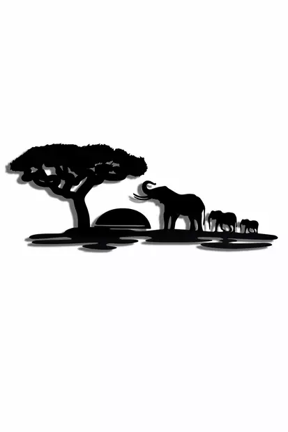 Led Väggdekor Wallity Safari Yellow-Red Gul Röd MDF 30x75 cm - Ljussmycken och ljusfigurer - 8683342966481 - 1