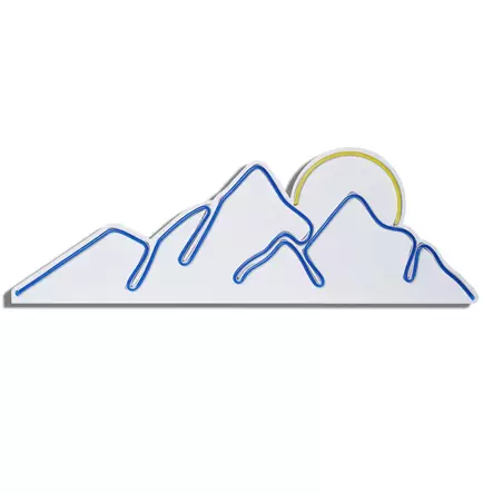 Dekorativ LED-belysning i plast, blå och gul, 21 x 62 x 2 cm, flexibel, hållbar, lätt att installera - Tavlor och ramar - 8683342965651 - 1