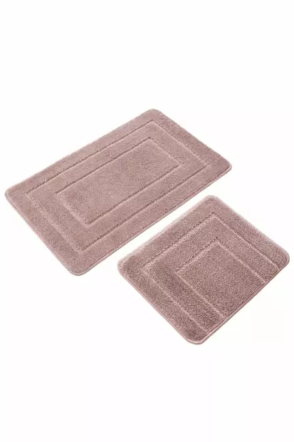 Badrumsmatta Set Mijölnir Mink 100% Polypropylen Halkfri 50x80 cm & 40x50 cm - Badrumsmattor och våtrumsmattor - 8684283557721 - 1