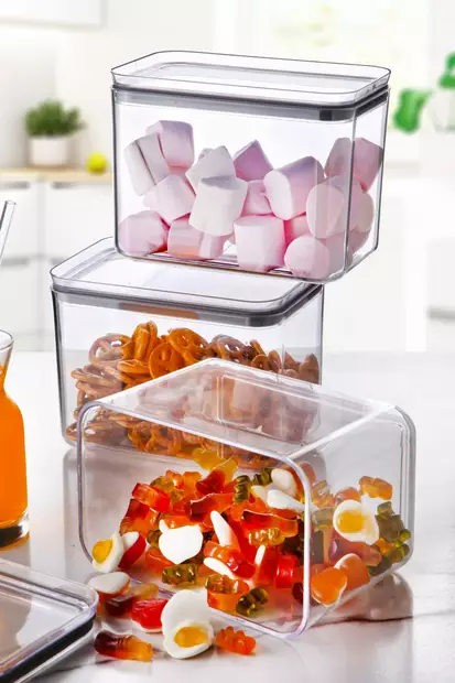 Förvaringslåda Set Hermia Transparent Plast 3 Delar - Matlådor och matförvaringsbehållare - 8683742960621 - 2