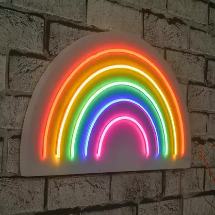 LED Väggdekor Wallity Flerfärgad Plast 50x26 cm - Ljussmycken och ljusfigurer - 8682870655751 - 2