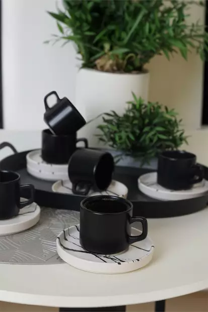 Tekoppar Set Hermia Flerfärgad Keramik 12 Delar - Kaffe- och teserviser - 8684282802471 - 2