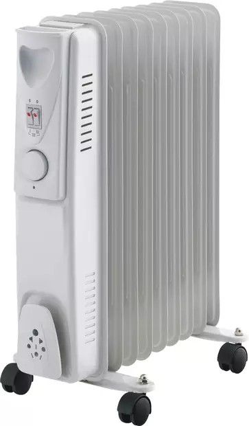 Nordland Oljefyllt element 2000W - 9 flänsar, på hjul - Värmefläktar och elradiatorer - 6438168121451 - 1