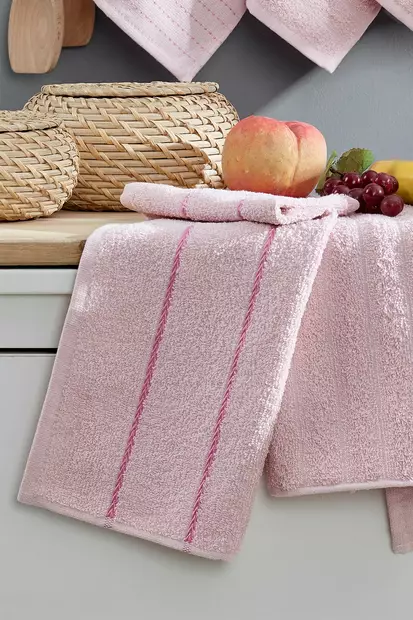 Handduksset (6 st), puder, 30 x 50 cm, mjuk, maskintvättbar - Handdukar - 8684283346301 - 2