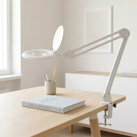 Bordslampa med förstoringsglas 12W LIVO - 3x glaslins USB-C - Golv- och bordslampor - 6418536040621 - 1