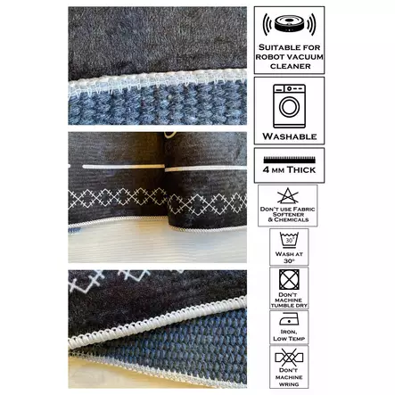 Matta Conceptum Woopamuk155 Röd Bomull Polyester 100x100 cm - Runda mattor - 8683743501571 - 1