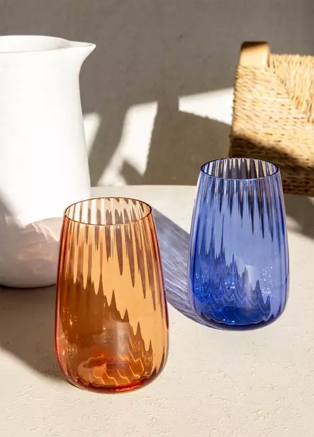 Glas Hermia Blå Glas 600 ml - Dricksglas - 8684283559251 - 2