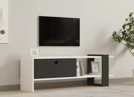 TV-bänk Hanah Home Funda Antracit Spånskiva 120x36,8x25 cm - TV-bänkar - 8681875683271 - 2