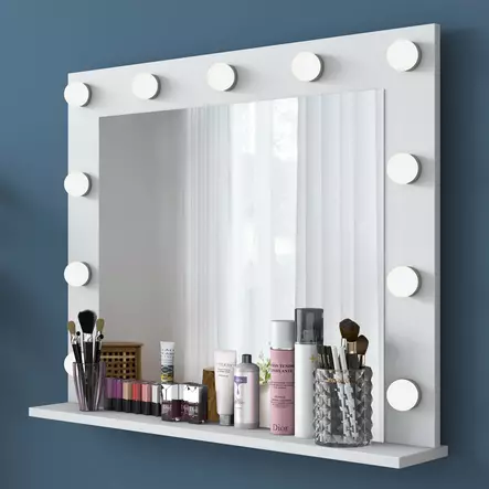 Spegel Hanah Home EF108 Vit Spånskiva 90x71,8x15 cm - Speglar - 8684282480891 - 2