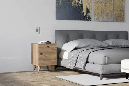 Sängbord Hanah Home Pila Valnöt Spånskiva 40x60x43,8 cm - Nattduksbord - 8682870763821 - 2