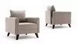 Fåtölj Atelier del Sofa Bella Cream Polyester 82x81x85 cm - Soffor - 8681875547641 - 8