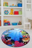 Matta Conceptum Aquarium Flerfärgad Polyester 100x100 cm - Runda mattor - 8682870905221 - 1