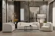 2-sits soffa Atelier del Sofa Asos Cream Polyester 170x76x75 cm - Soffor - 8683742690801 - 2