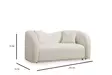 2-sits soffa Atelier del Sofa Asos Cream Polyester 170x76x75 cm - Soffor - 8683742690801 - 6
