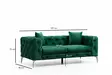 2-sits soffa Atelier del Sofa Como Grön Polyester 197x90x70 cm - Soffor - 8683342865791 - 6