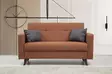 2-sits bäddsoffa Atelier del Sofa Polya Röd Tyg 151x75x86 cm - Bäddsoffor - 8683742755401 - 2