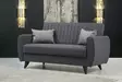2-sits bäddsoffa Atelier del Sofa Alkon Mörkgrå Linnepolyester 158x77x86 cm - Bäddsoffor - 8683742755371 - 3