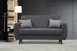2-sits bäddsoffa Atelier del Sofa Alkon Mörkgrå Linnepolyester 158x77x86 cm - Bäddsoffor - 8683742755371 - 2