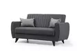 2-sits bäddsoffa Atelier del Sofa Alkon Mörkgrå Linnepolyester 158x77x86 cm - Bäddsoffor - 8683742755371 - 5