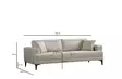 3-sits soffa Atelier del Sofa Astana Ecru Polyester 100x234x78 cm - Soffor - 8684282429531 - 11
