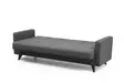 3-sits bäddsoffa Atelier del Sofa Polya Mörkgrå Tyg 205x75x86 cm - Bäddsoffor - 8683742755531 - 7