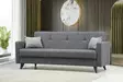3-sits bäddsoffa Atelier del Sofa Polya Mörkgrå Tyg 205x75x86 cm - Bäddsoffor - 8683742755531 - 3